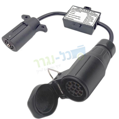 מתאם חשמלי משקע אמריקאי לשקע אירופאי עם הפרדת תאורה
