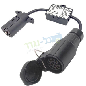 מתאם חשמלי משקע אמריקאי לשקע אירופאי עם הפרדת תאורה