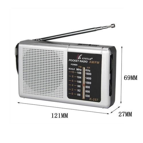 רדיו טרנזיסטור נייד Knstar K257 FM/AM 