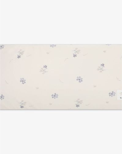 סט מצעים לעריסה Bloom & Grid שמנת מודפס MINENE