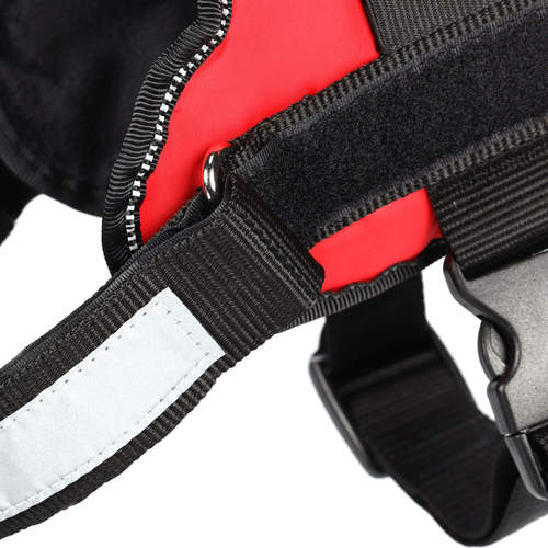 רתמה לכלבים טיטאן M אדומה פלמינגו