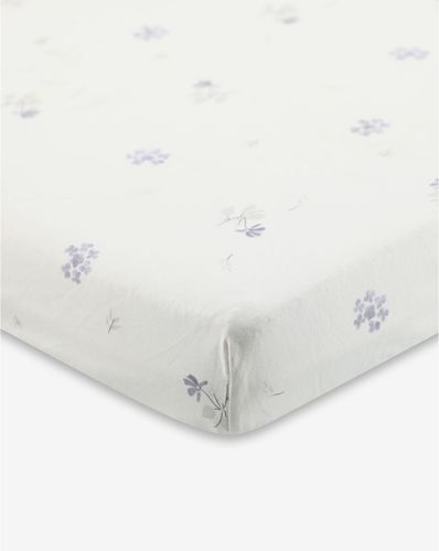 סדין ללול Bloom&Grid שמנת מודפס MINENE