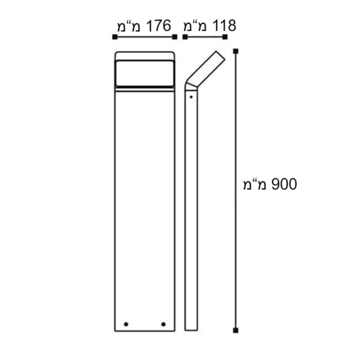 עמוד הארה לשבילים 2372 גובה 90ס