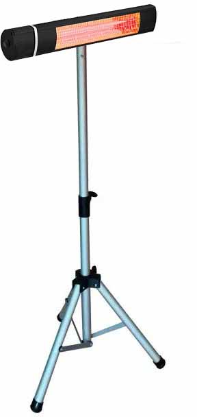 תנור אינפרא אדום | דגם Space 2000W שחור כולל סטנד 3 רגליים