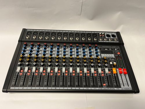 מיקסר 12 ערוצים XLR עם אפקטים ובלוטוס KARSECT KT-0120F