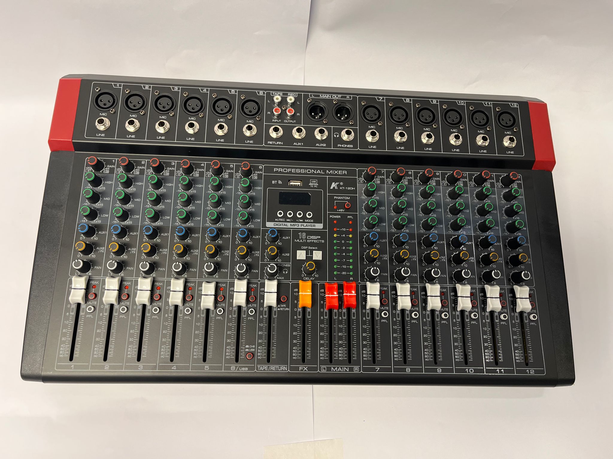מיקסר 12 ערוצים XLR עם אפקטים ובלוטוס KARSECT KT-0120H