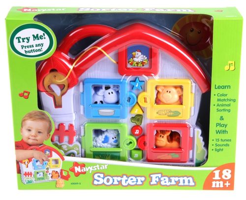 בית חווה - משחק התאם צורה ופתיחת מנעולים עם אורות ואפקטים קוליים