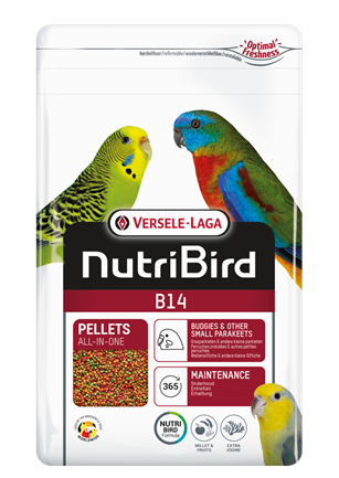 NutriBird B14 - מזון יבש מלא - כופתיות לתוכונים ולתוכים קטנים 800 גרם