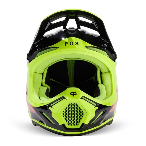 קסדת פוקס אדום / צהוב / שחור - FOX V3 REVISE V24