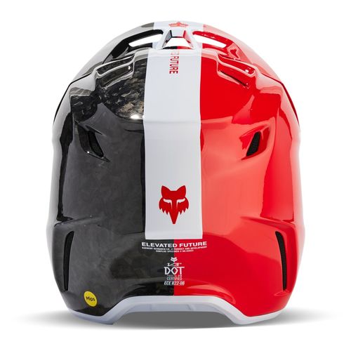 קסדת פוקס אדום / לבן / שחור - FOX V3 RS OPTICAL V24