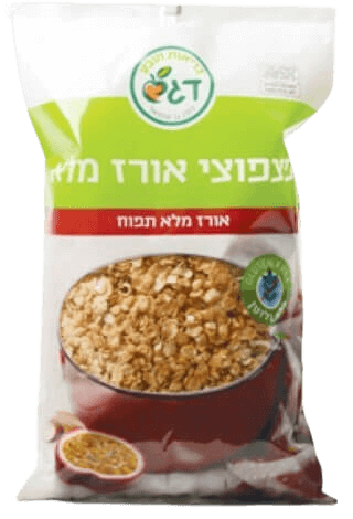 פצפוצי אורז מלא ללא תוספת מלח וסוכר 450 גרם