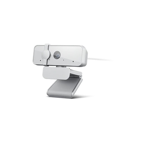 מצלמת אינטרנט לבנה עם מיקרופון בחיבור USB LENOVO 300 FHD Webcam 