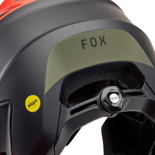 קסדת אופניים פוקס דרופריים שחור / כתום  - FOX DROPFRAME PRO NYF HELMET V24