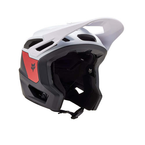 קסדת אופניים פוקס דרופריים שחור / לבן / אדום  - FOX DROPFRAME PRO NYF HELMET V24