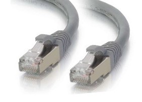 כבל רשת מסוכך CAT6 באורך 0.5 מטר אפור