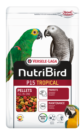 NutriBird P15 TROPICAL - מזון יבש מלא - כופתיות לתוכים גדולים 3 ק"ג