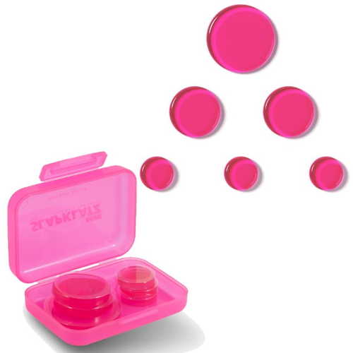 6 מדבקות ג'ל (ורוד) ANIKA NILLES לעמעום התופים SlapKlatz Mini Pink