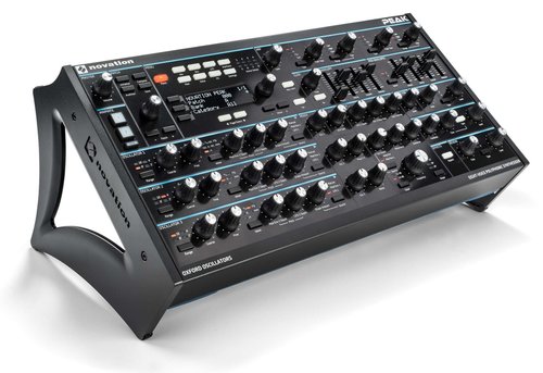 novation peak synthesizer top left with stand