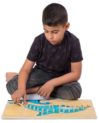 פאזל ענק מעץ 26 חלקים ללימוד ה ABC - תולעת