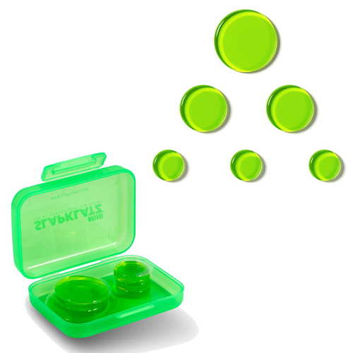 6 מדבקות ג'ל (ירוק) BENNY GREB לעמעום התופים SlapKlatz Mini Green