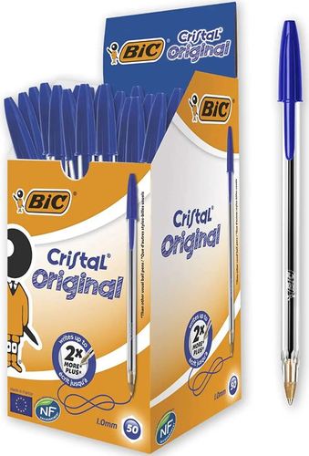 עטי BIC קריסטל MEDIUM 1.0 - כחול (50 יח')