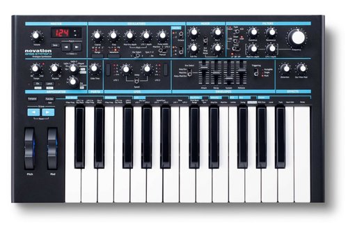novation bass station II synthesizer top