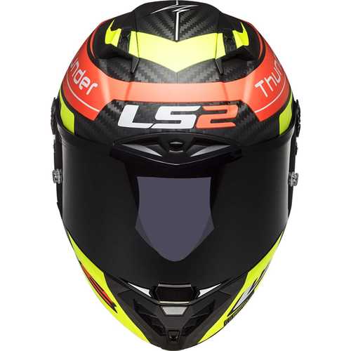 קסדת קרבון אל אס 2 שחור / צהוב / אדום - LS2 FF805C CARBON