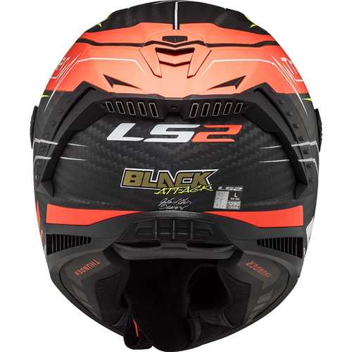 קסדת קרבון אל אס 2 שחור / צהוב / אדום - LS2 FF805C CARBON