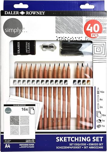 ערכה רישום למתחילים הכוללת 40 אביזרי רישום