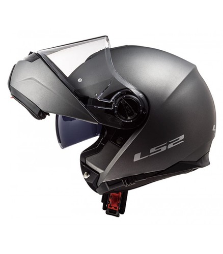 קסדה נפתחת אל אס 2 טיטאניום / שחור מט LS2 FF325 STROBE