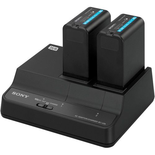 מתאם חשמל ומטען כפול לסוללות Sony Battery Charger/AC Adapter BP-U