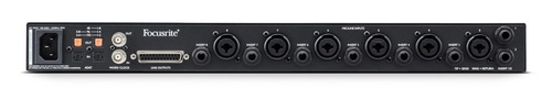focusrite clarett+ octopre back