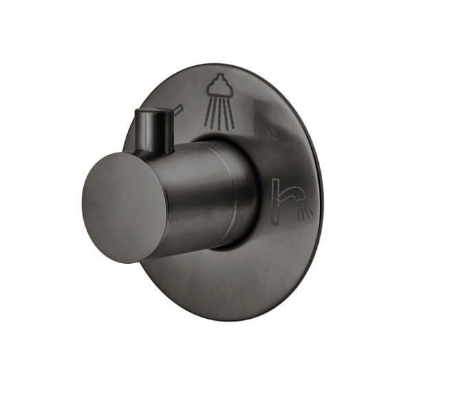 בורר 3 מצבים ליציאת מים (כולל גוף) | שחור מוברש | 302682 GM | סדרת מצדה MASADA | חמת HAMAT