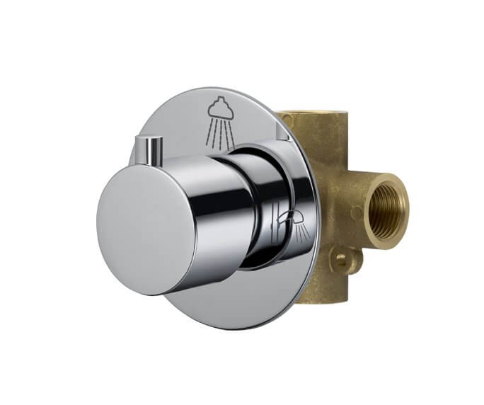 בורר 3 מצבים ליציאת מים (כולל גוף) | כרום | 302682 CH | סדרת מצדה MASADA | חמת HAMAT