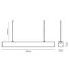 תאורת מסילות Trackling System IP43 שחור 90 ס''מ 125Lm/w 60° 60W