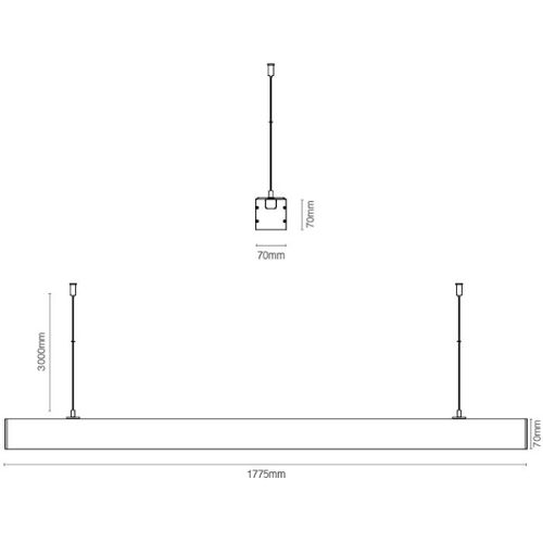 תאורת מסילות Trackling System IP43 שחור 180 ס''מ 125Lm/w 60° 120W יורולוקס 
