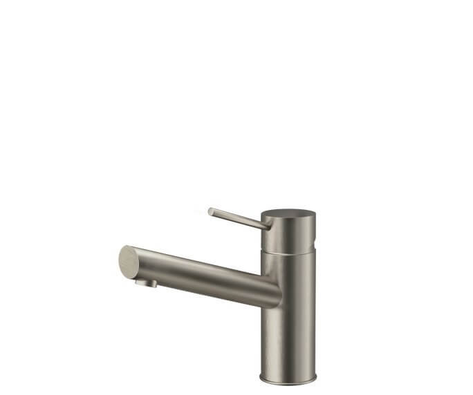 ברז פרח בינוני פיה בינונית קבוע לכיור רחצה | ניקל מוברש | 305243 F16S | סדרת מצדה MASADA | חמת HAMAT