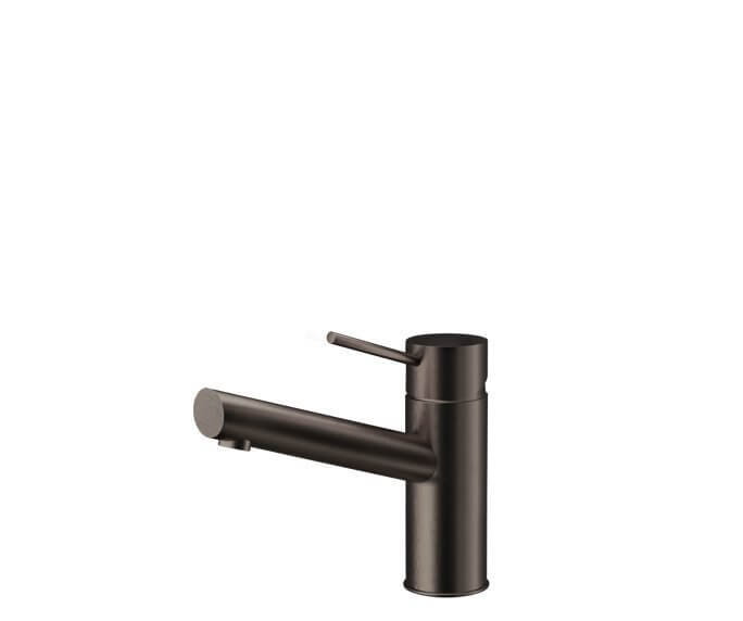 ברז פרח בינוני פיה בינונית קבוע לכיור רחצה | שחור מט | 305243 OP | סדרת מצדה MASADA | חמת HAMAT