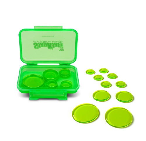 12 מדבקות ג'ל (ירוק) BENNY GREB לעמעום התופים SlapKlatz Pro Green