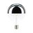 פחם גלוב כיפת כסף לעמעום E27 8W תאורת אווירה חמה NISKO