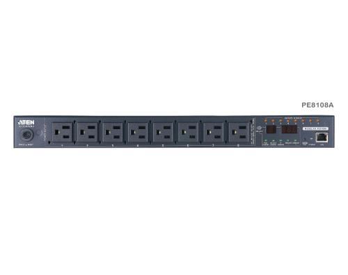פס חשמל מנוהל ב-IP ל-8 שקעי C13 י Aten PE8108 eco PDU