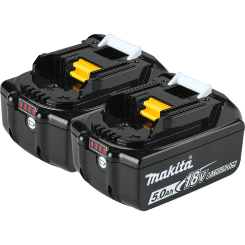 סט נטען 18V בראשלס מברגת אימפקט + מברגה מקדחה + 2 סוללות 5 אמפר - Makita XT288T BL