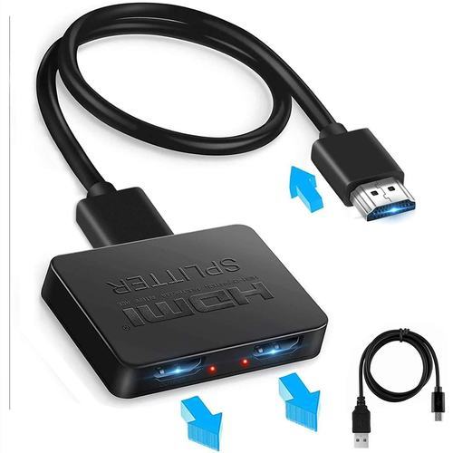 מפצל HDMI לשני מסכים תומך 4K