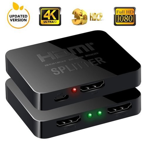 מפצל HDMI לשני מסכים תומך 4K