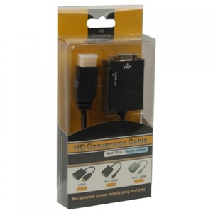 כבל מתאם HDMI לVGA כולל אודיו