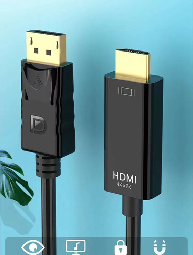 כבל DP זכר - HDMI זכר תומך 4K