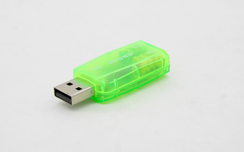 מתאם USB לכרטיס קול 2 יציאות