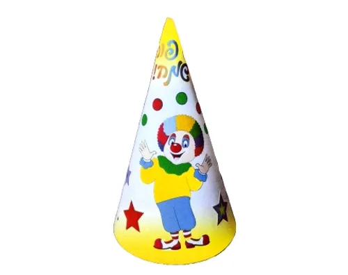 ערכת יצירה - כובע ליצן עם מדבקות - 36 יח'