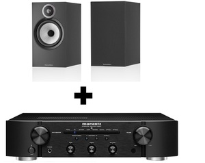 מגבר Marantz PM6007 + זוג רמקולים מדפיים מבית Bowers & Wilkins דגם 606S3