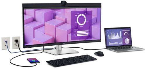 מסך דל קעור כולל רמקולים ומצלמה DELL 34